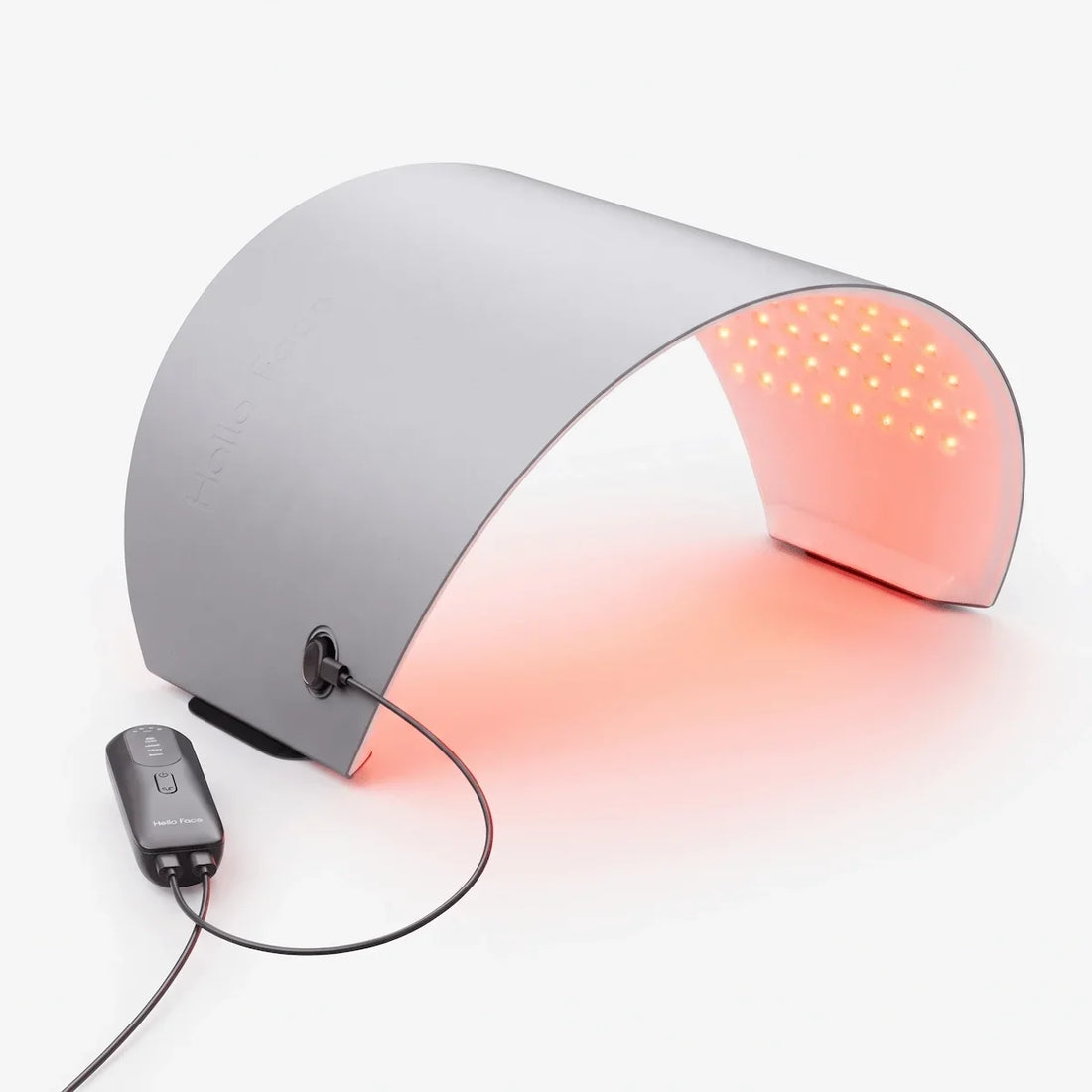 Elevaure flexible LED light therapy wrap in grey with smart controller.