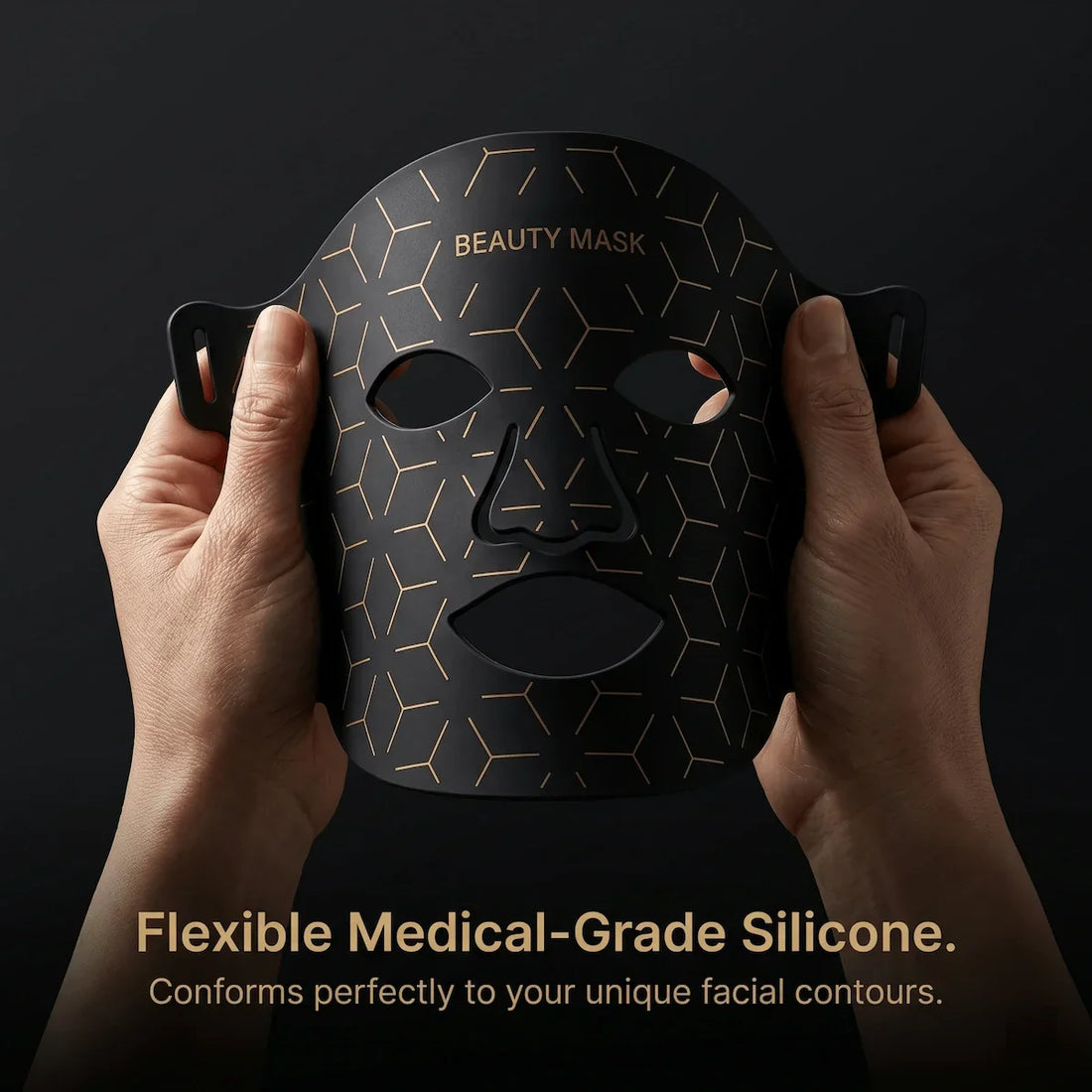 High quality, soft and foldable silicone material of the 7-color LED phototherapy mask