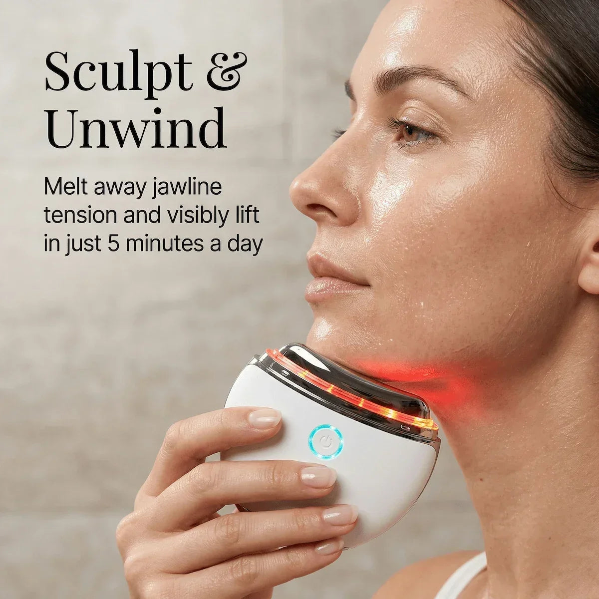 Electric gua sha massager results timeline — week by week progress for jawline definition, puffiness reduction, and skin lifting at home.