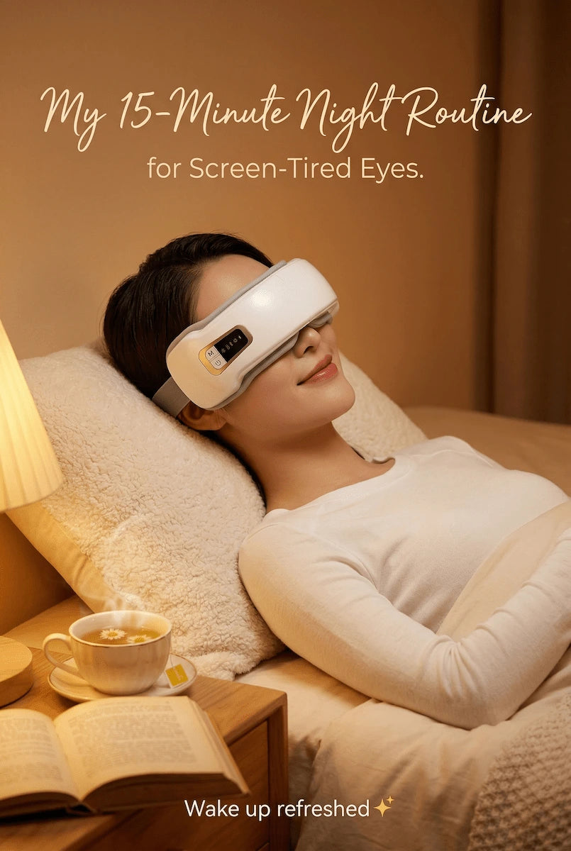 15-minute night routine with Intelligent Acupressure Eye Massager