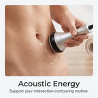 Using the 40kHz cavitation probe on the abdomen for a home body contouring session.