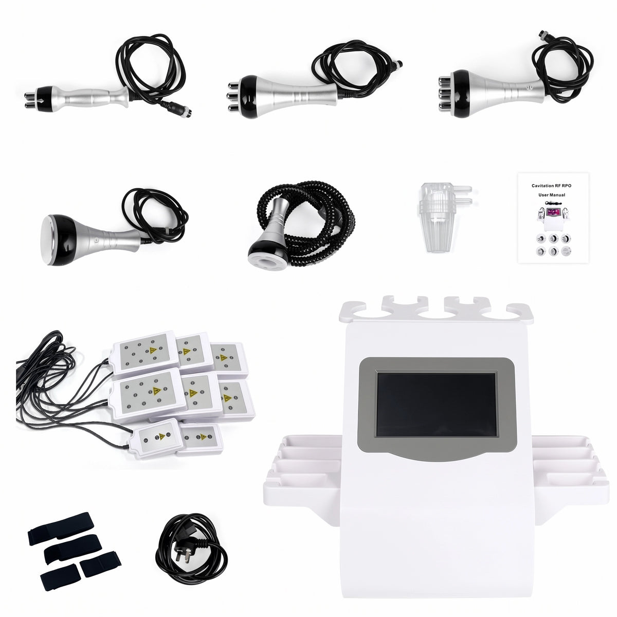 Visual guide to the specific functions of each probe included in the 6-in-1 system.