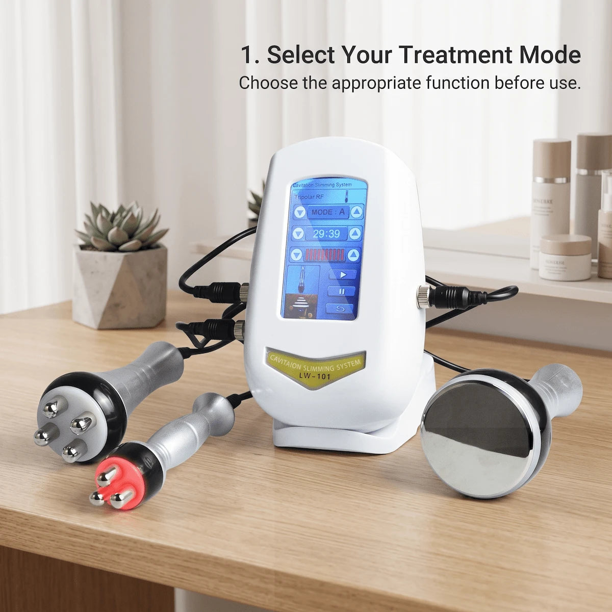 touch screen control panel on home cavitation machine
