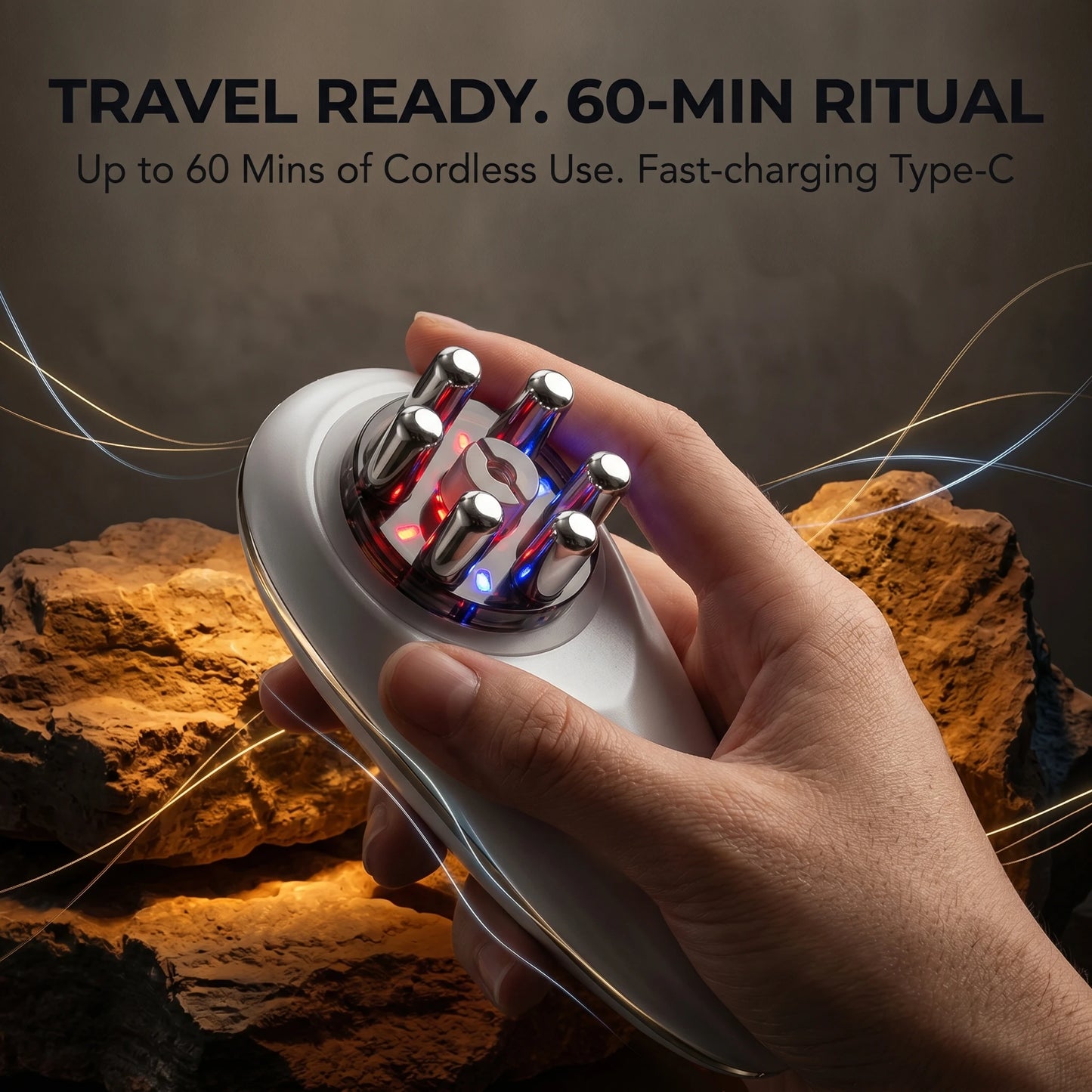 The portable cellulite remover and electric massager for stretch marks, offering up to 60 minutes of cordless therapy.