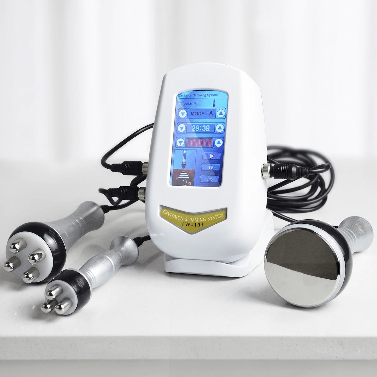 Elevaure 3-in-1 home cavitation and RF skin tightening system .