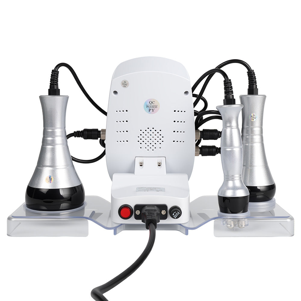 Full back view of the Elevaure body contouring device highlighting dual cooling vents and cable setup.
