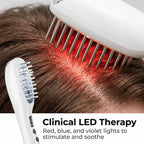 Elevaure red LED light therapy scalp comb for hair follicle stimulation