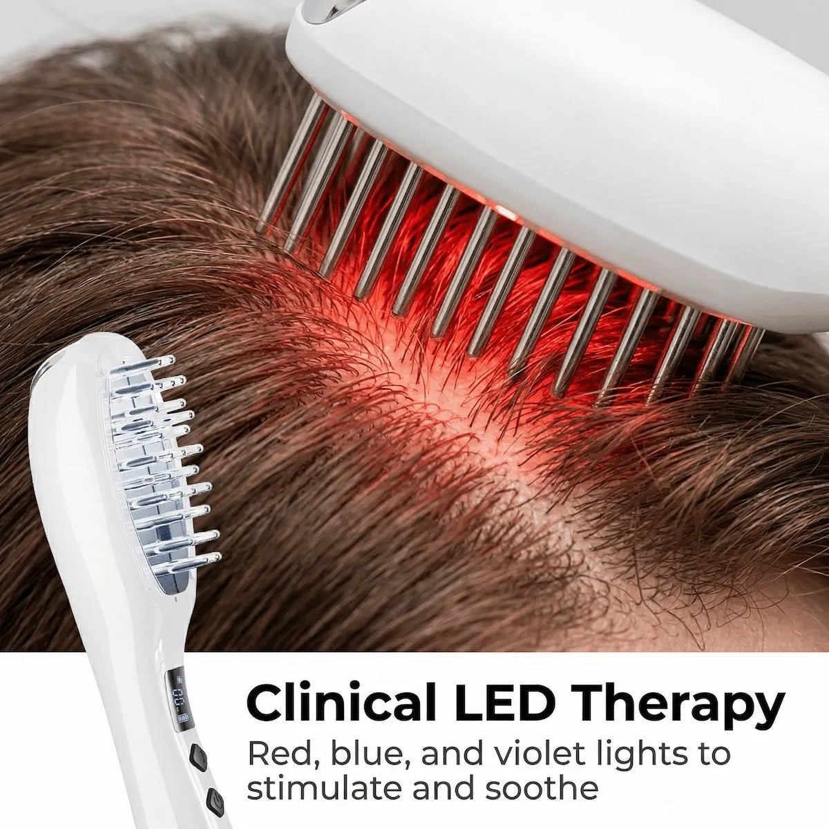 Elevaure red LED light therapy scalp comb for hair follicle stimulation
