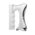 Elevaure electric muscle scraper white colorway with zinc alloy dual-blade white background
