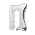 Elevaure electric muscle scraper white colorway with zinc alloy dual-blade white background