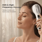 Elevaure EMS microcurrent scalp massage comb daily hair growth routine