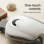 Control panel close-up on elevaure heated eye massager