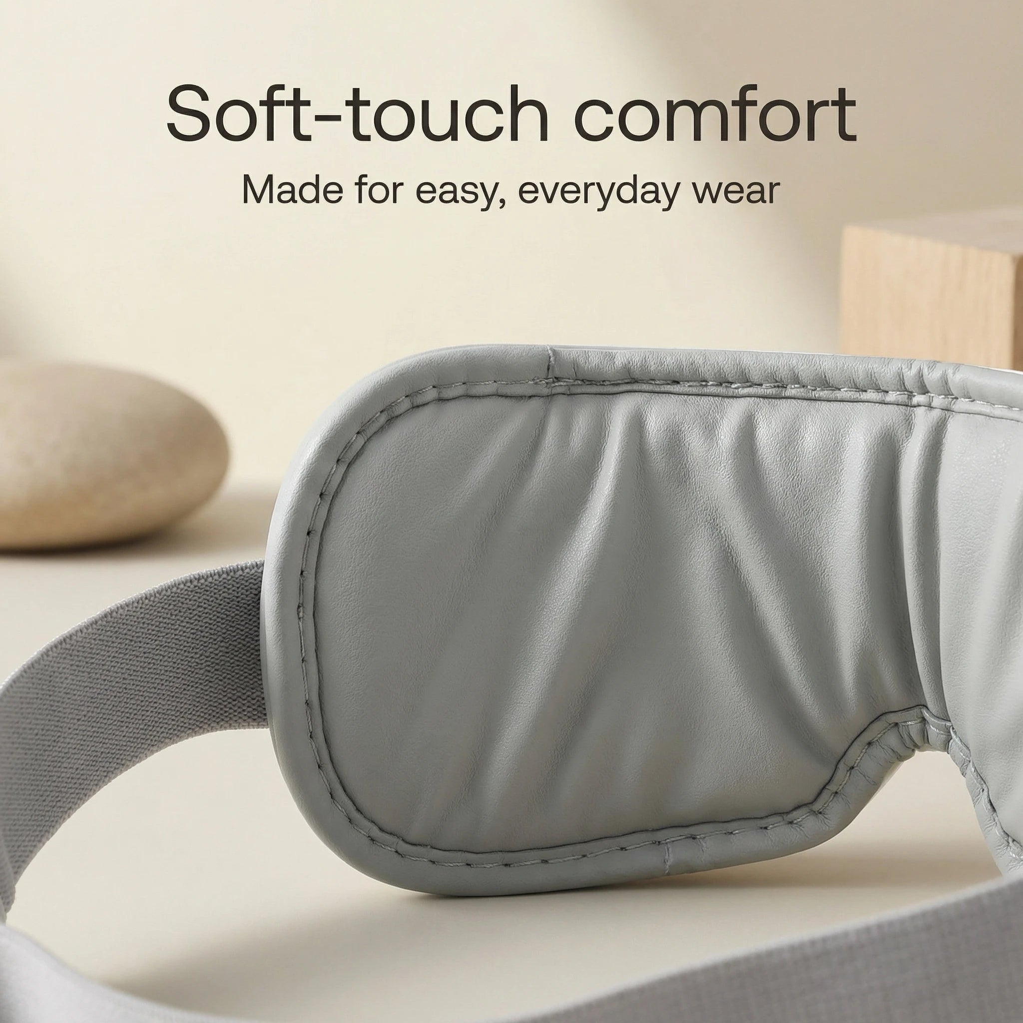 Close-up of inner lining on elevaure eye massager
