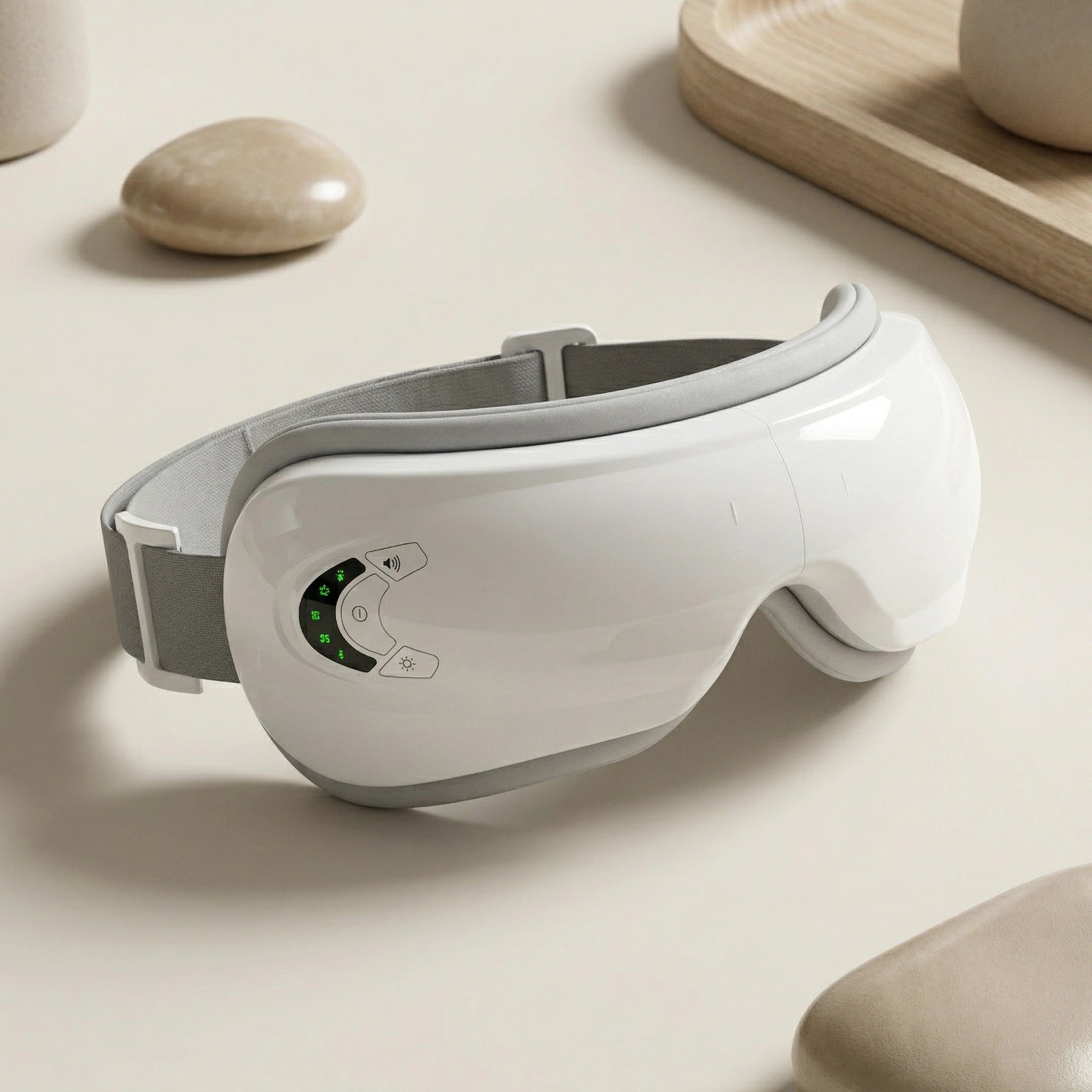 elevaure smart heated eye massager, studio product photo