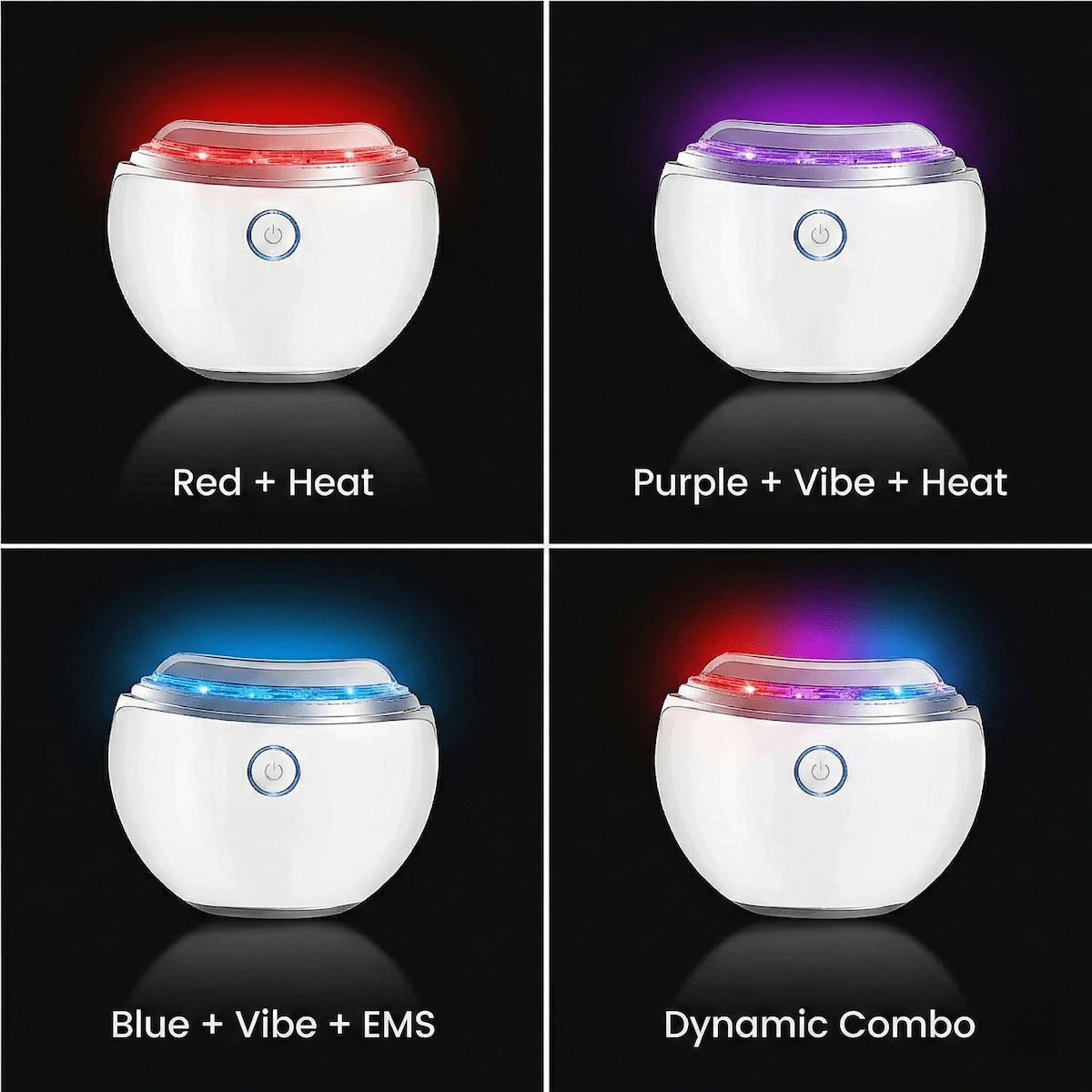 Close-up of the Smart Heated Gua Sha Massager showing its ergonomic curved edge and premium finish