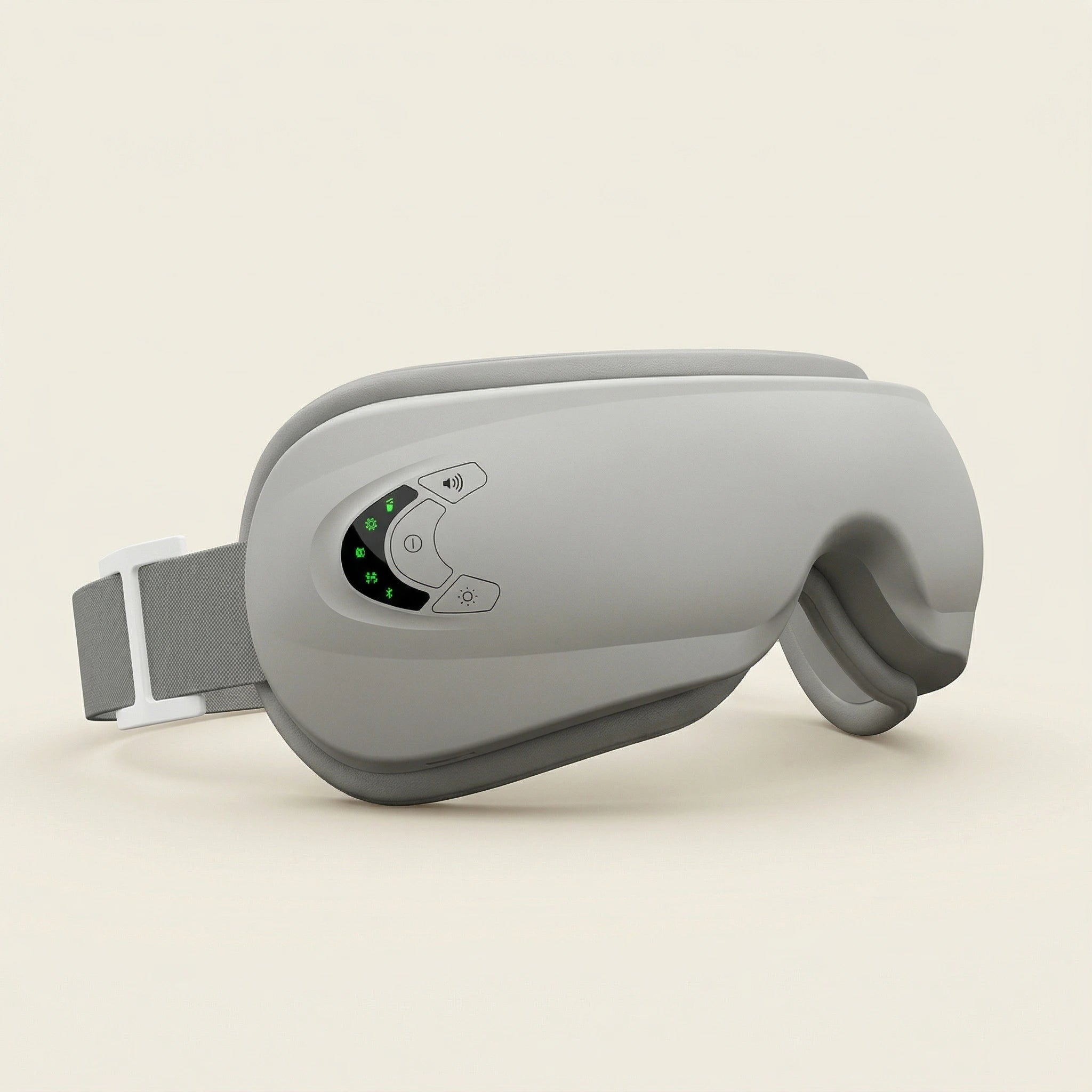 Mist Gray elevaure smart heated eye massager with USB-C charging
