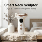 Elevaure hot and cold neck wellness device in limestone white finish