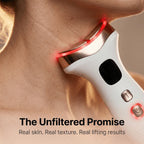 Elevaure red light therapy neck treatment on unfiltered skin
