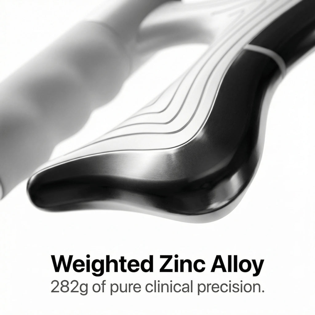 Elevaure electric muscle scraper zinc alloy dual-blade macro detail
