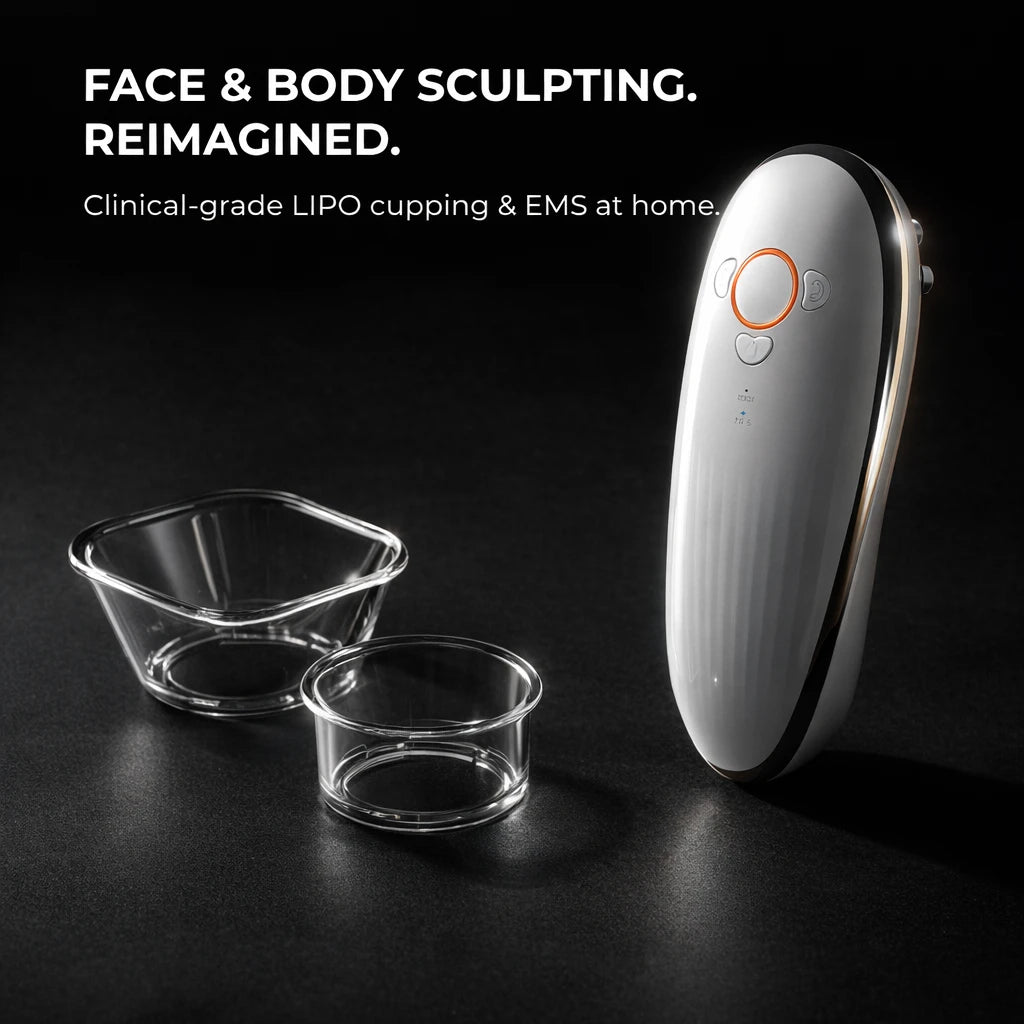 The ELEVAURE EMS body sculpting massager, an advanced at home body contouring machine for visible firming.