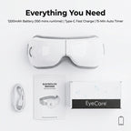 Elevaure Smart Eye Massager Package Contents – Device, USB Cable and Manual