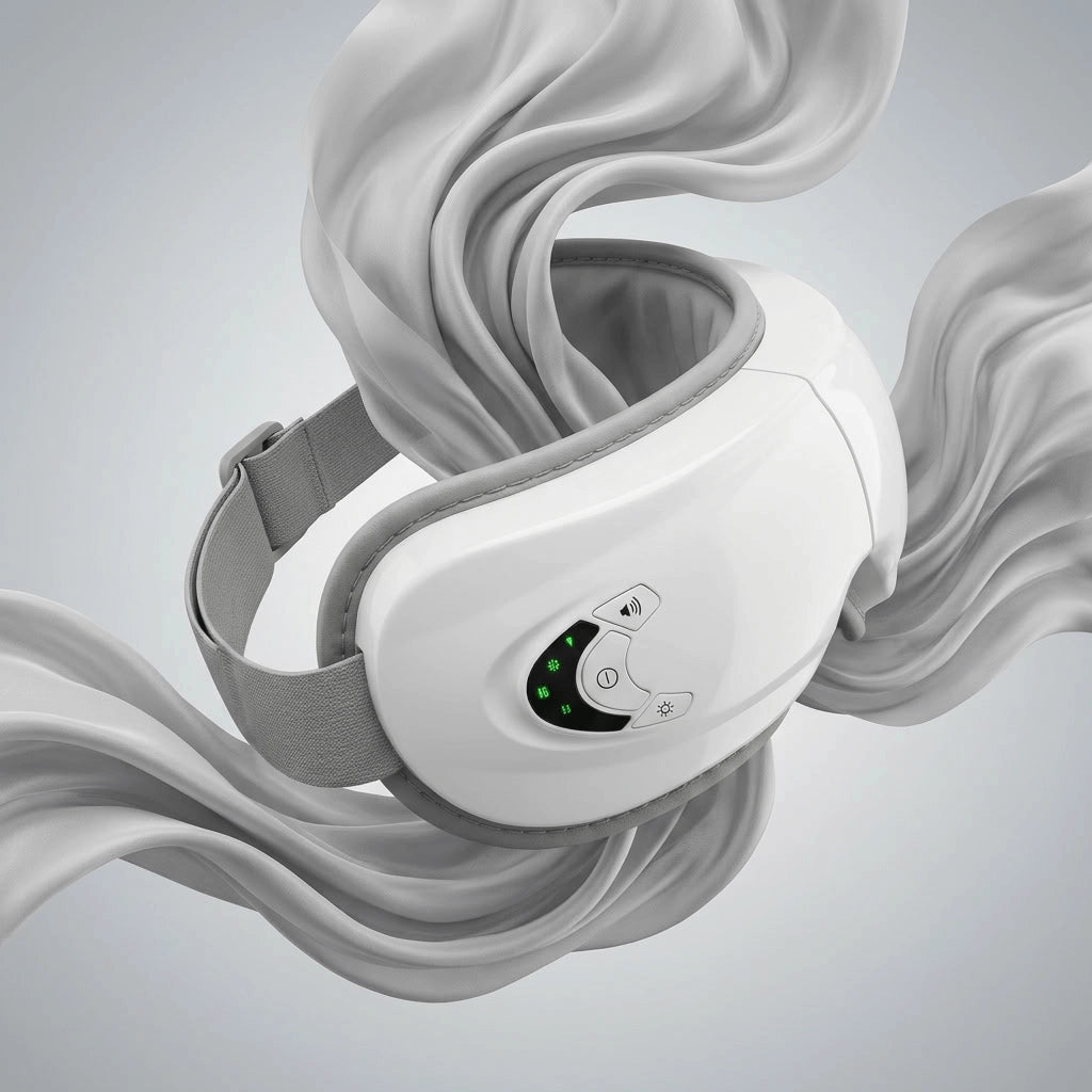 Sleek heated eye massager with modern minimalist design