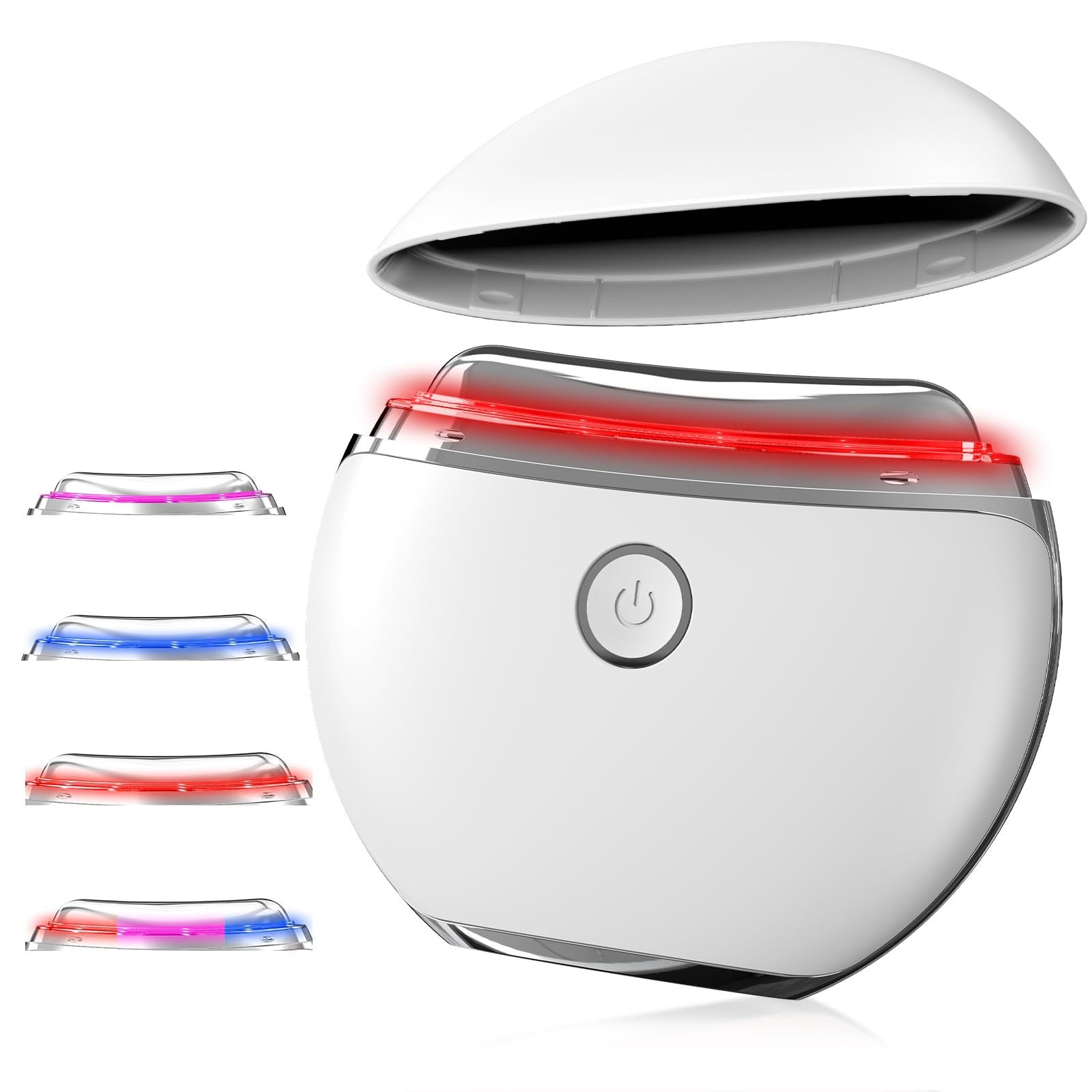 Elevaure Heated Gua Sha Massager in Pearl White – front studio view