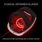 Internal view of the infrared laser knee therapy device activating red light therapy for knee cartilage repair.