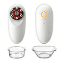 Pearl White ELEVAURE face and body sculpting massager with two interchangeable cups for targeted cellulite reduction.