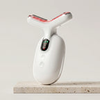 RF skin tightening neck lifting device in Pearl White — ELEVAURE