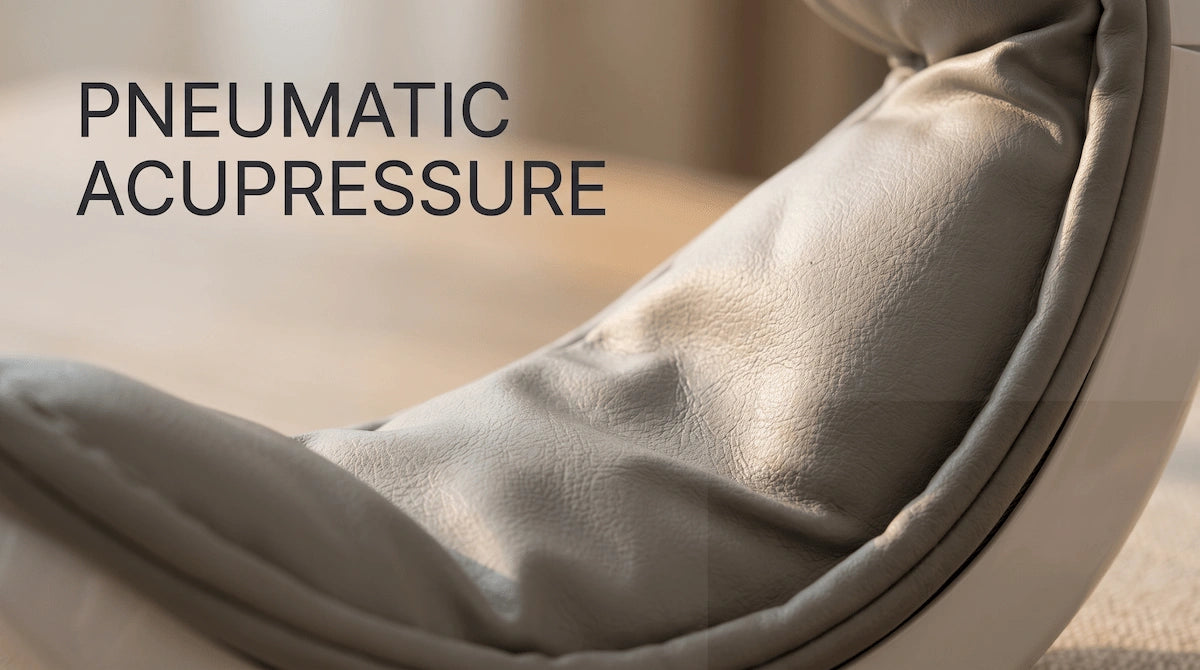 Close-up of the soft inner fabric and pneumatic air chambers of the Elevaure eye care device.