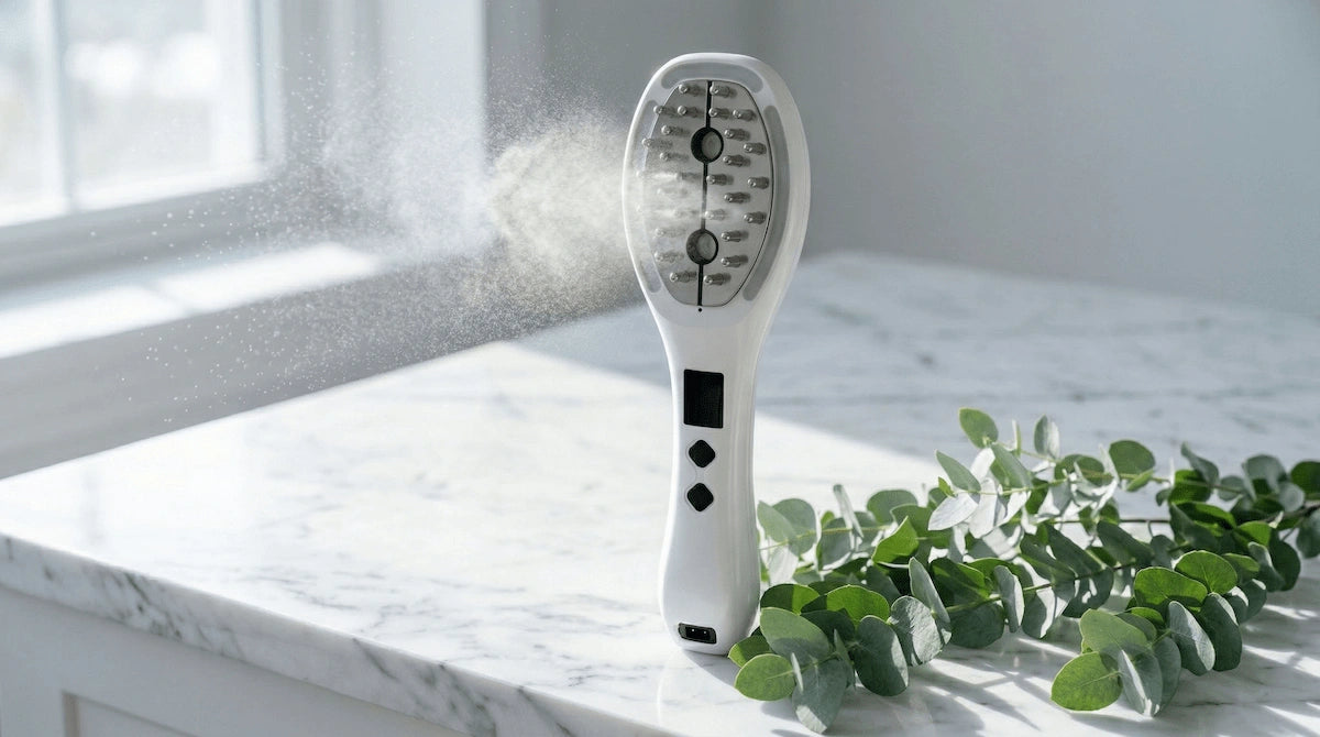 Elevaure smart head spa device with micro-mist spray function for scalp hydration